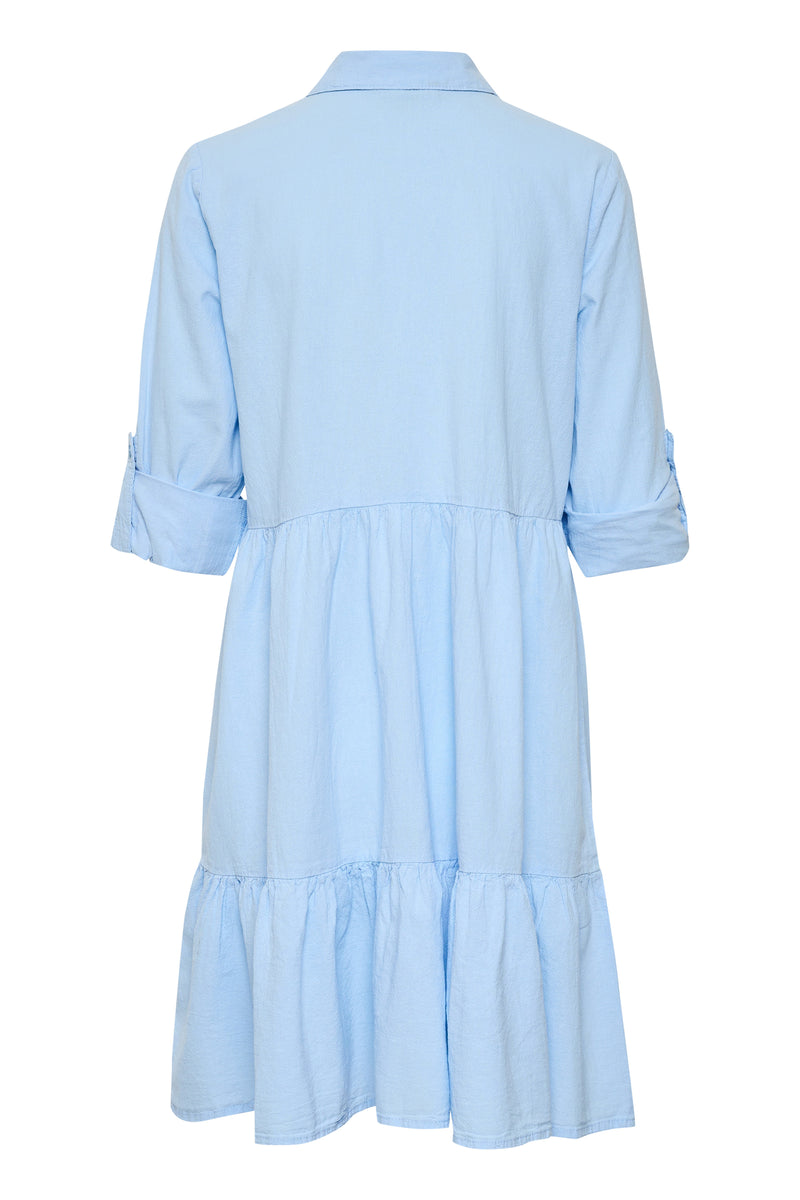 This is a cute little pure cotton dress in a cheesecloth like fabric would make the perfect summer holiday coverup.  Anaya has adjustable length sleeves and comes in fresh light blue  100% Cotton   30 degree machine washable