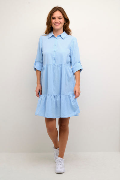 This is a cute little pure cotton dress in a cheesecloth like fabric would make the perfect summer holiday coverup.  Anaya has adjustable length sleeves and comes in fresh light blue  100% Cotton   30 degree machine washable