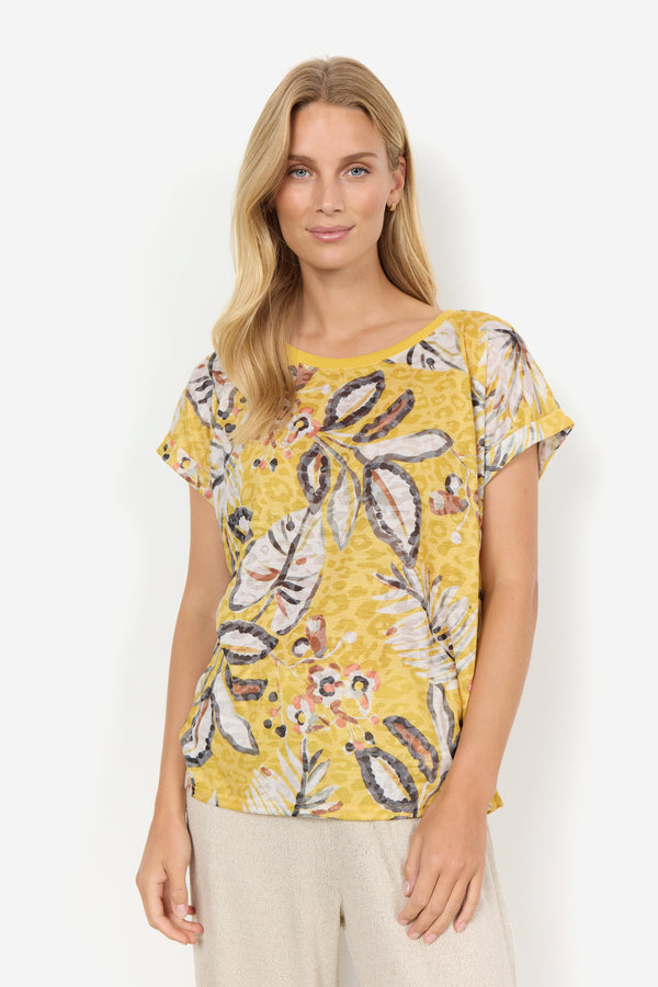 Soyaconcept - Panike Yellow Flower T-Shirt
