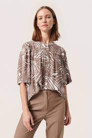 <p>Unleash your wild side with the Soaked in Luxury Marian Shirt in Walnut Lines. This light dusty brown and cream zebra print inspired top features the perfect 3/4th floaty sleeve, making it versatile for any occasion. Pair with jeans and heels for a classy night out look!</p> <p><br></p> <p>Made of 100% viscose, wash at 30 degrees and air dry where possible</p>
