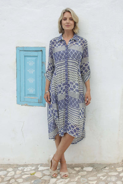 <p>Get ready to rock your summer with our Pomodoro - Ethnic Stripe High Low Dress! Made with sheer, lightweight fabric and featuring a boho midi design, this dress is perfect for all your summer adventures. Stay cool and stylish with this must-have addition to your wardrobe.</p> <p><br></p> <p>Made of 100% Viscose, Machine wash 30</p>
