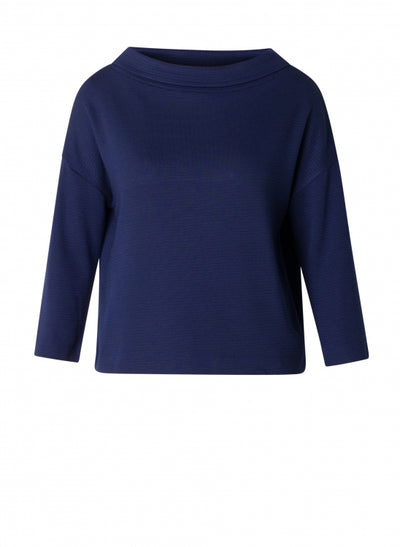 Get ready to cosy up in the Yest Felipa ribbed jumper. With cropped sleeves and a slouchy neck, this lightweight and soft jumper is perfect for staying warm and stylish. In deep cobalt blue, you'll be turning heads in this unique piece.     Made of 50% polyester, 50% viscose, Wash at 30 degrees and air dry where possible 