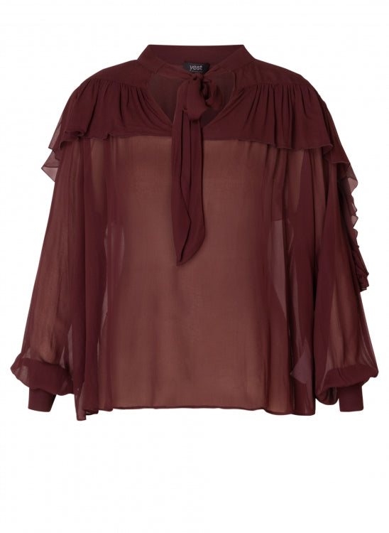 Yest - Cicely Flouncy Port Blouse