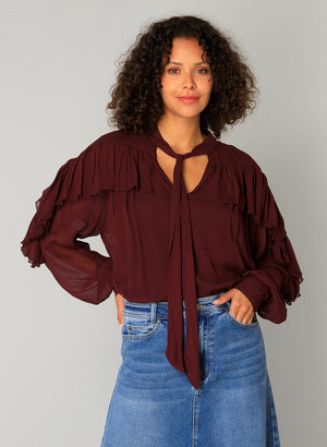 Yest - Cicely Flouncy Port Blouse