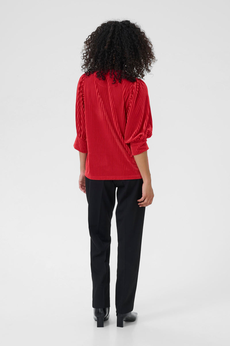 Kaffe - Caca Blouse in Haute Red
