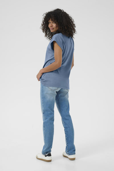 Kaffe - Alise T Shirt in Petrol Blue