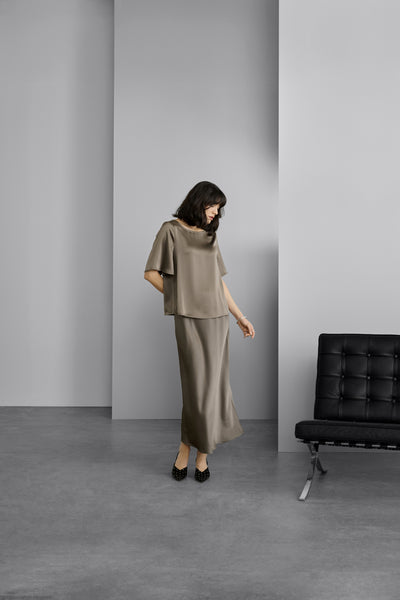 Kaffe - Lotte Skirt in Morel/ Warm Brown