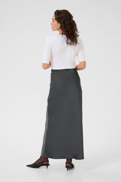Kaffe - Hill Silky Skirt in Black Oyster
