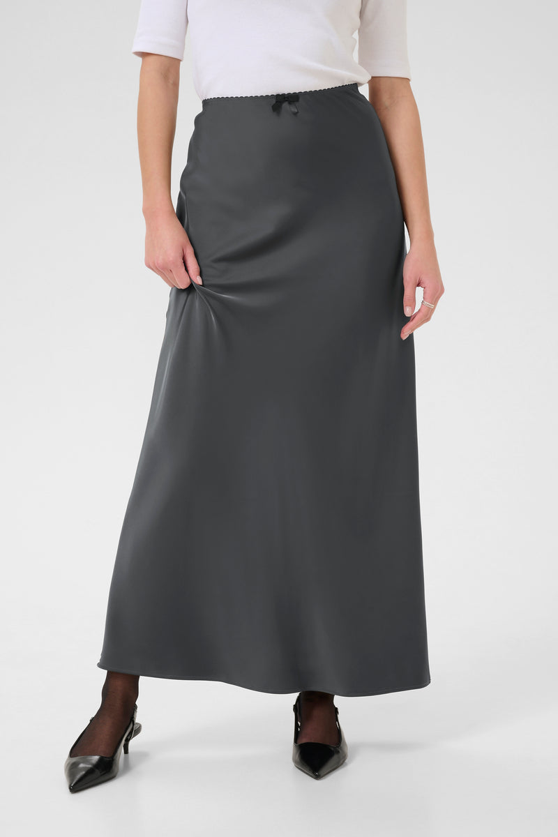 Kaffe - Hill Silky Skirt in Black Oyster