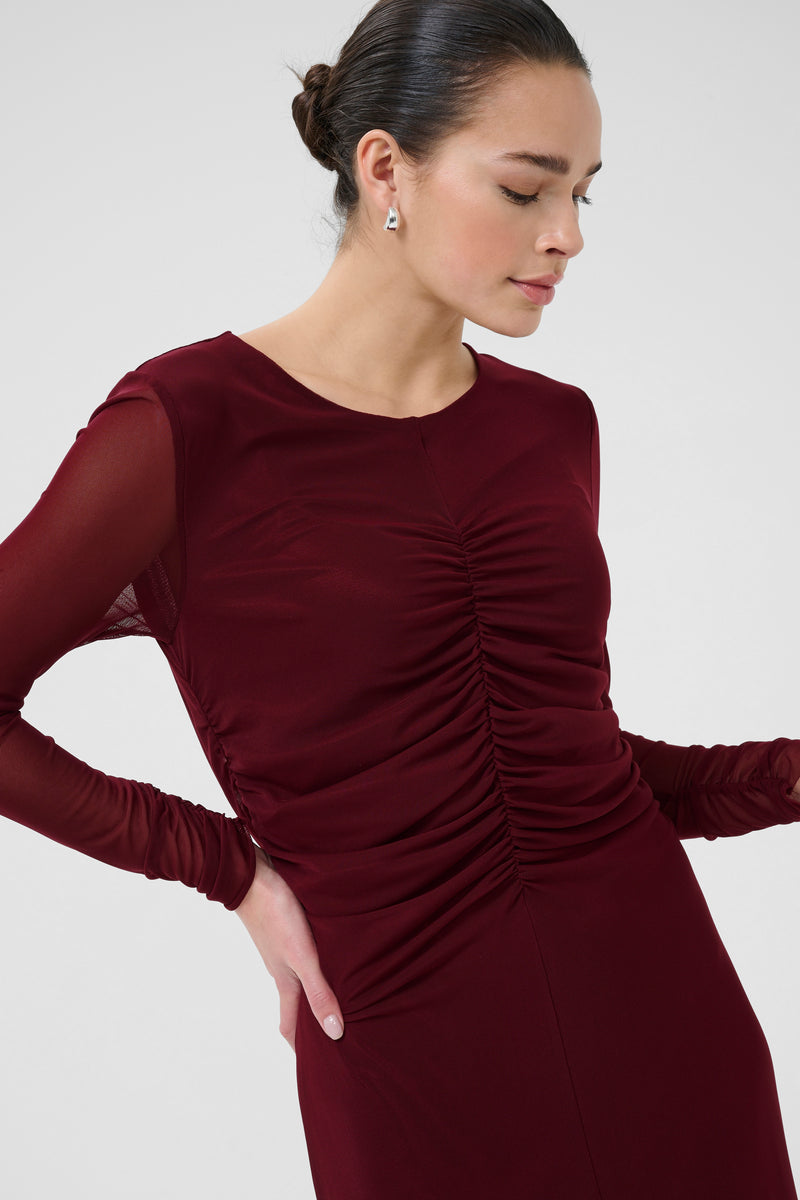 Kaffe - Chai Dress in Windsor Wine