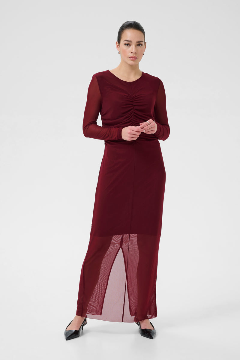Kaffe - Chai Dress in Windsor Wine