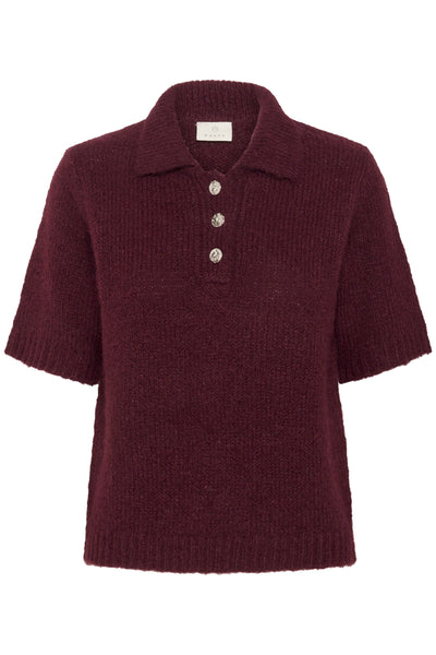 Kaffe - Emilie Polo Pullover in Windsor Wine