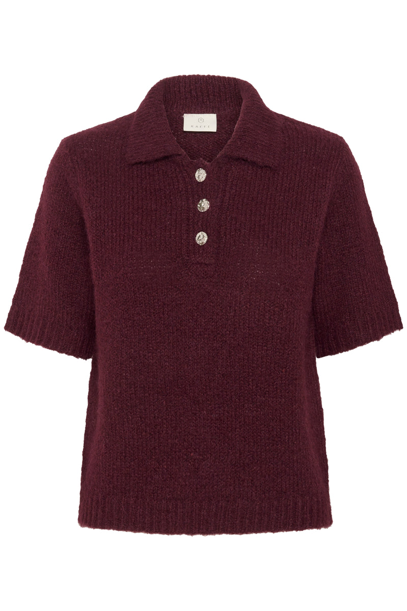 Kaffe - Emilie Polo Pullover in Windsor Wine
