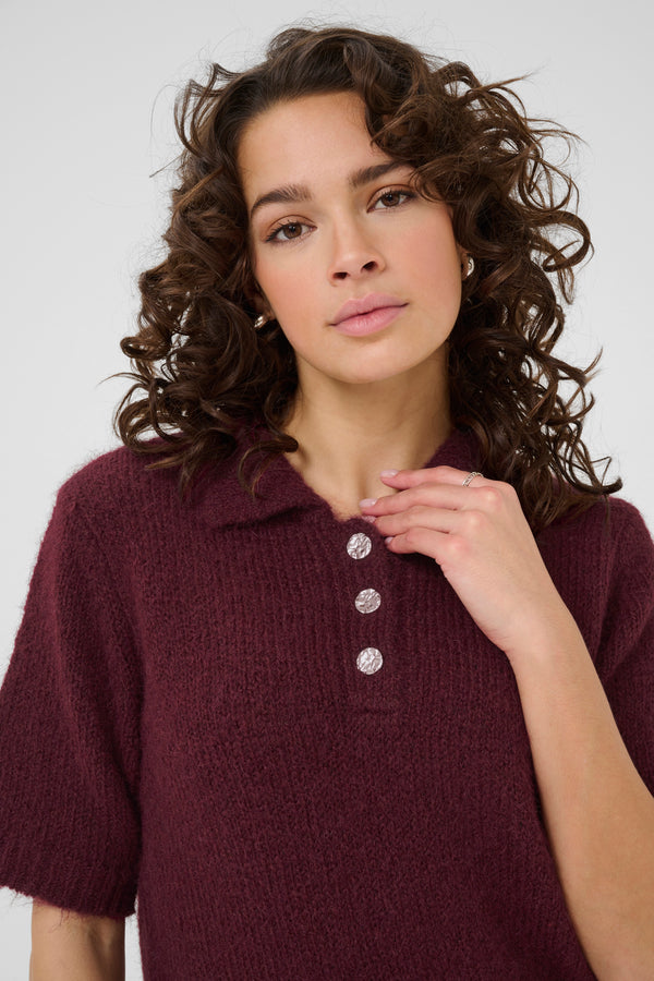 Kaffe - Emilie Polo Pullover in Windsor Wine