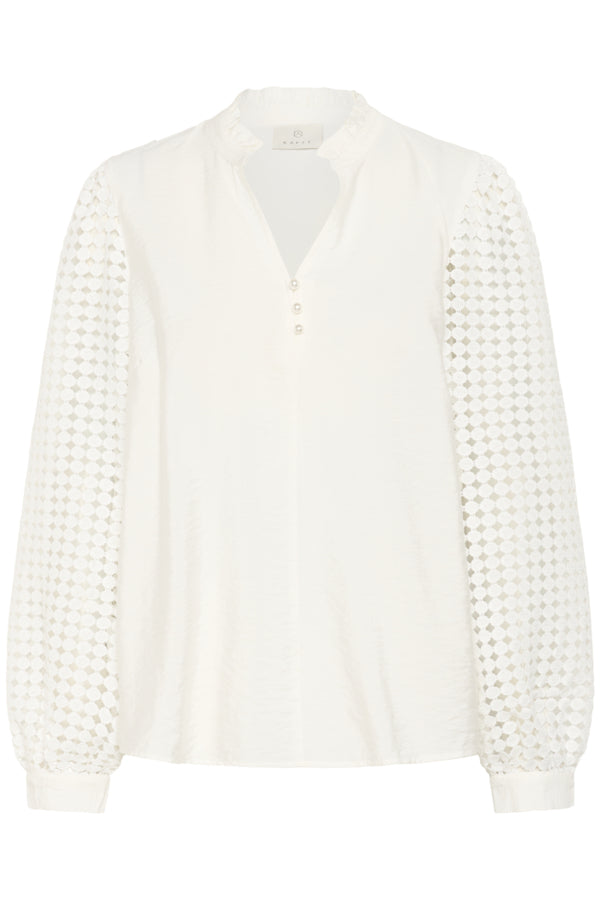 Kaffe - Tulle Blouse in White