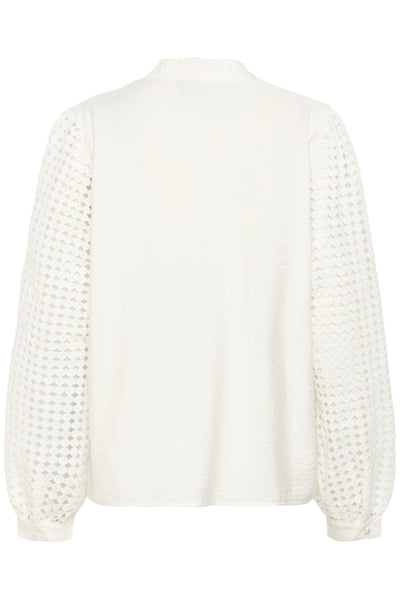 Kaffe - Tulle Blouse in White