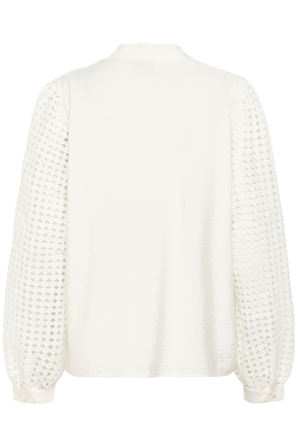 Kaffe - Tulle Blouse in White