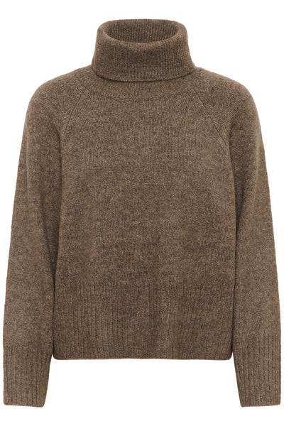 Kaffe - Erin Rollneck Jumper in Morel Soft Brown