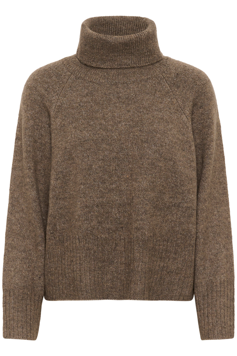 Kaffe - Erin Rollneck Jumper in Morel Soft Brown