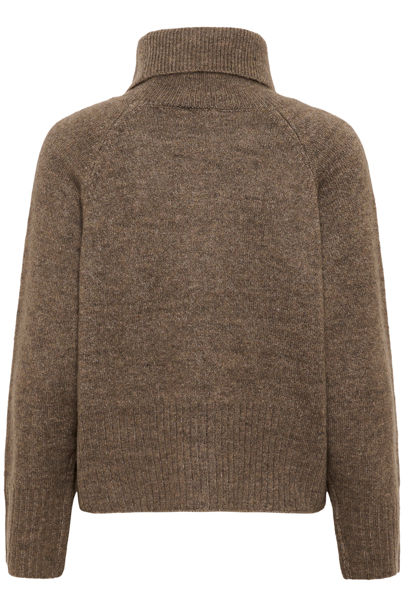 Kaffe - Erin Rollneck Jumper in Morel Soft Brown