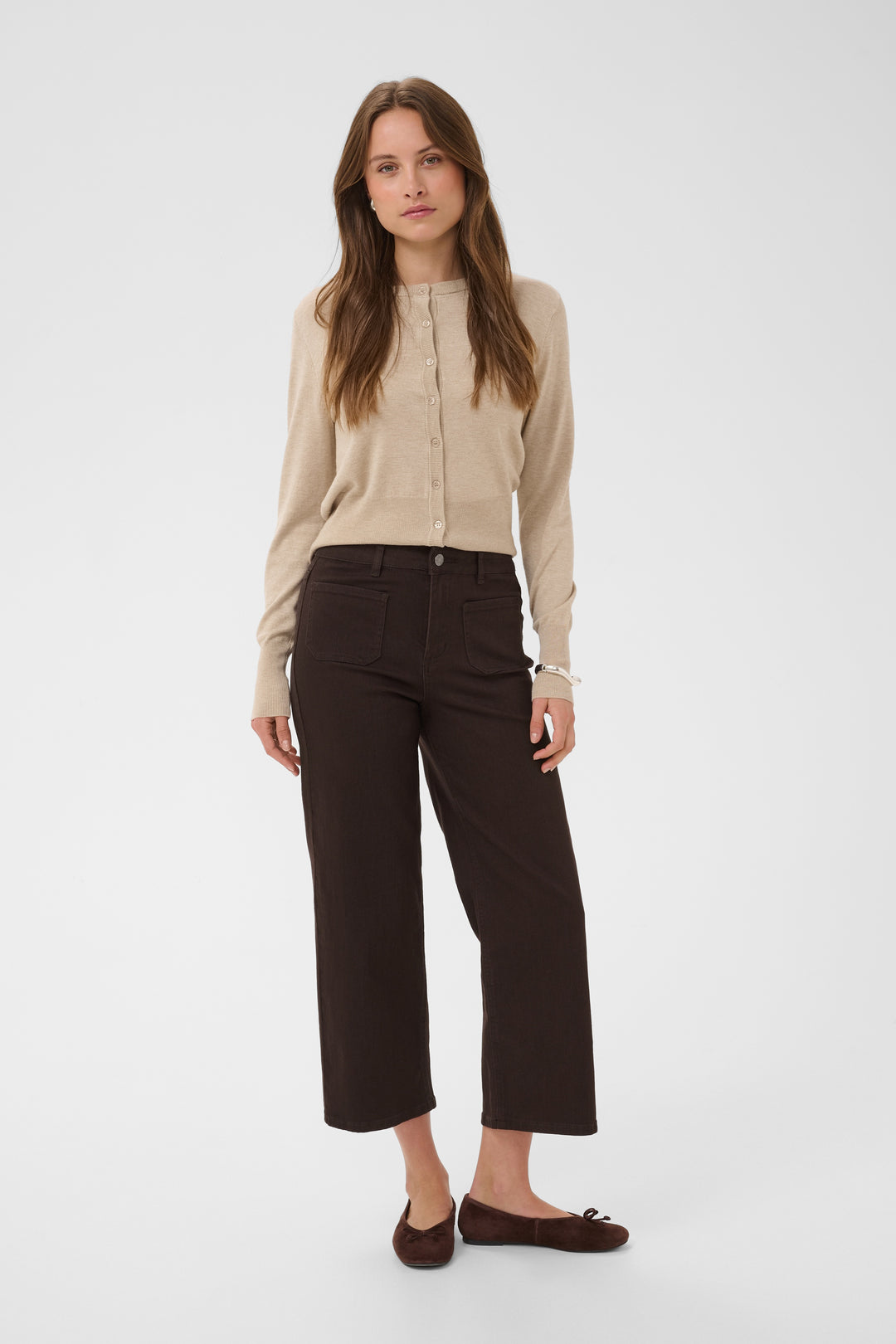 Vivaldi | Kaffe - Brook Brown Cropped Jeans – Vivaldi Accessories