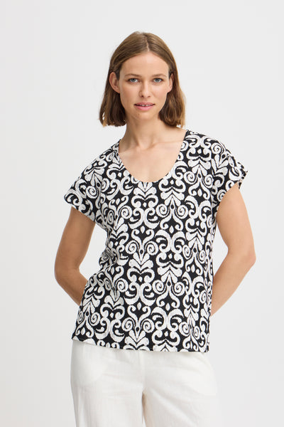 B Young - Falakka Crew Neck Top shown on a model