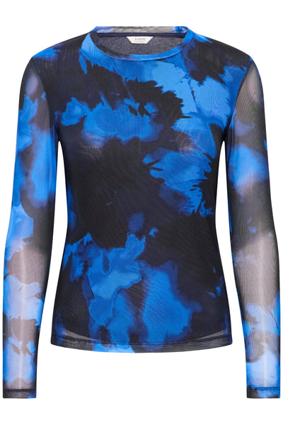 B Young - Paloma Mesh Top in Blue