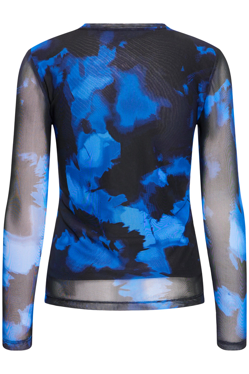 B Young - Paloma Mesh Top in Blue