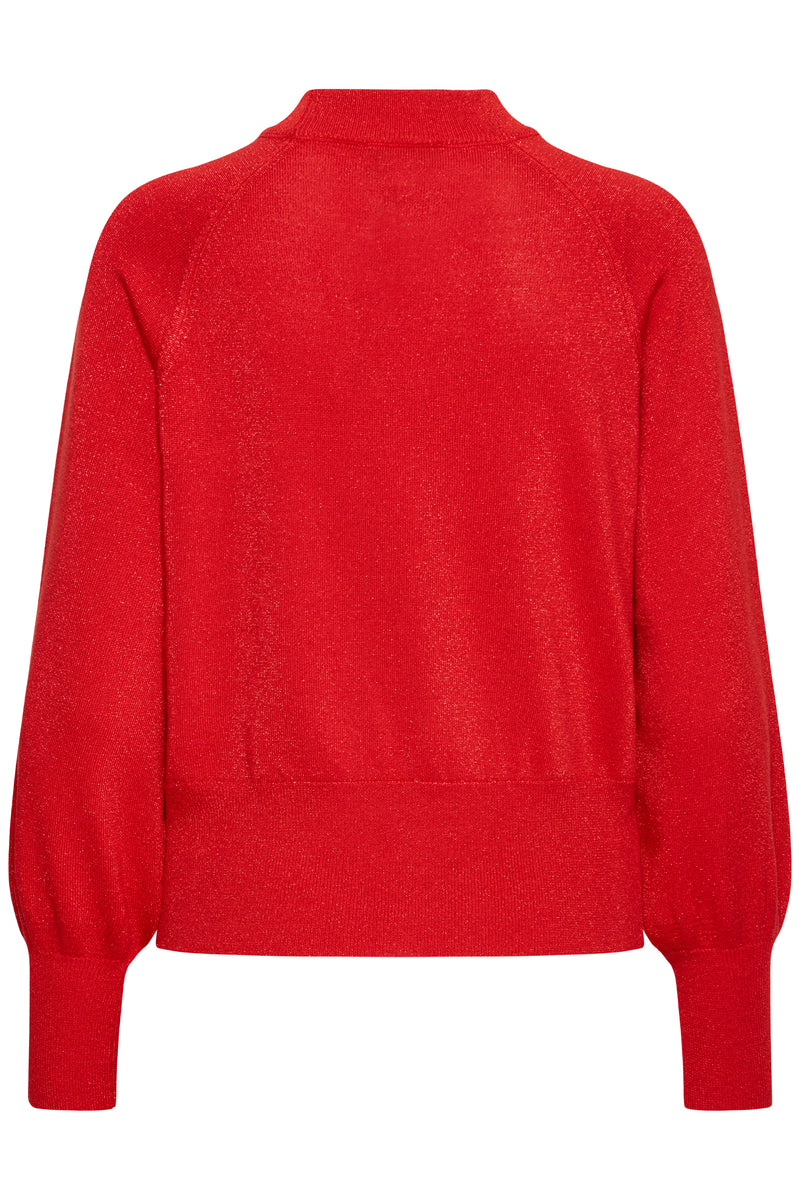 B Young - Mobbe Sparkle Jumper in Red or Navy