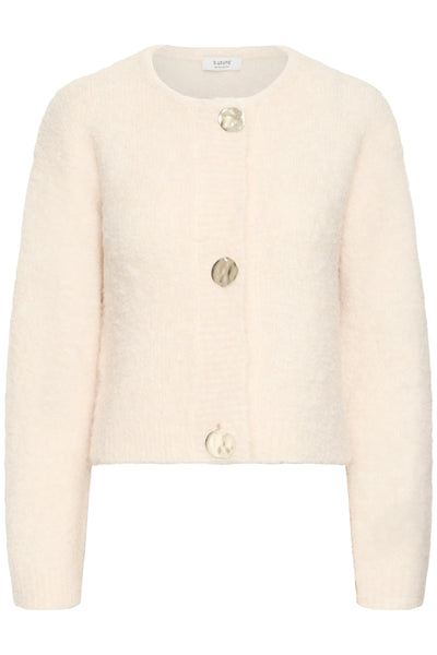 B Young - Omanta Cream Melange Fluffy Cardy
