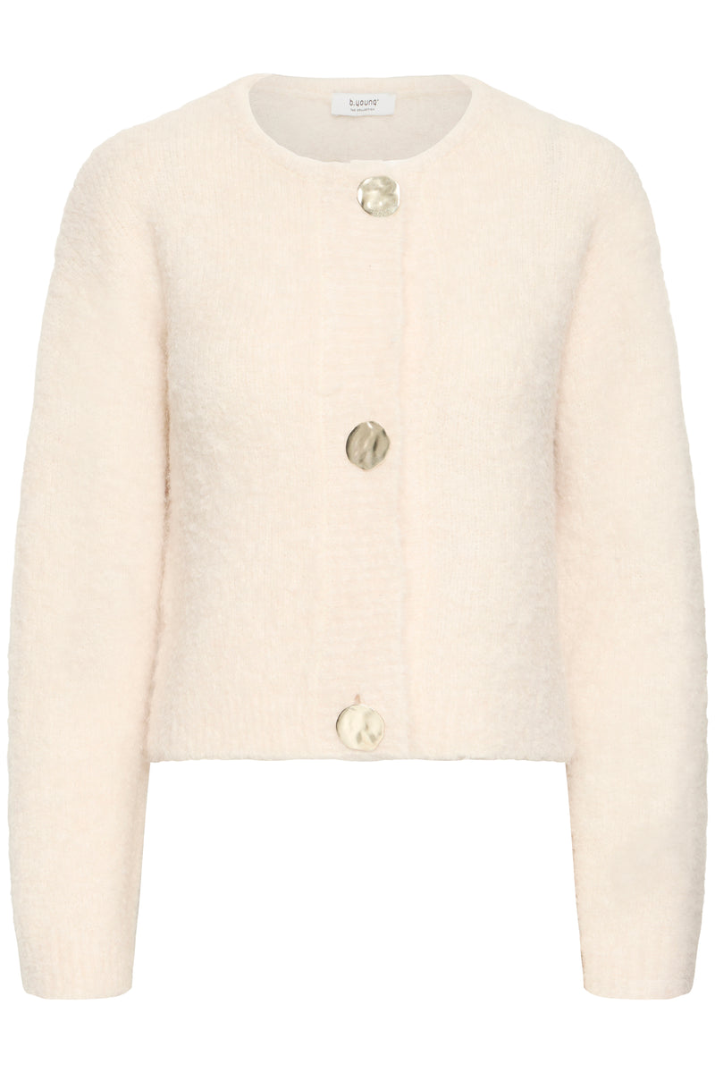 B Young - Omanta Cream Melange Fluffy Cardy