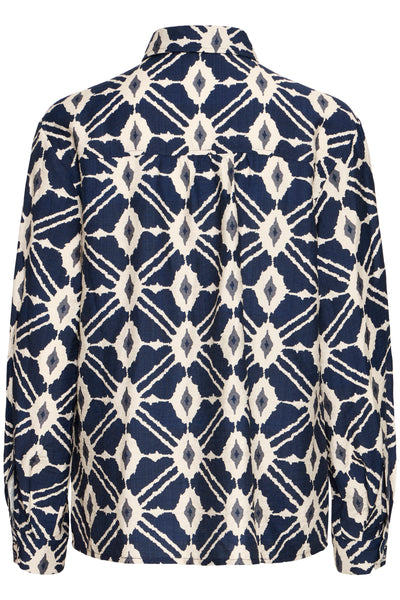 B Young - Ikaia Shirt in Navy and Cream