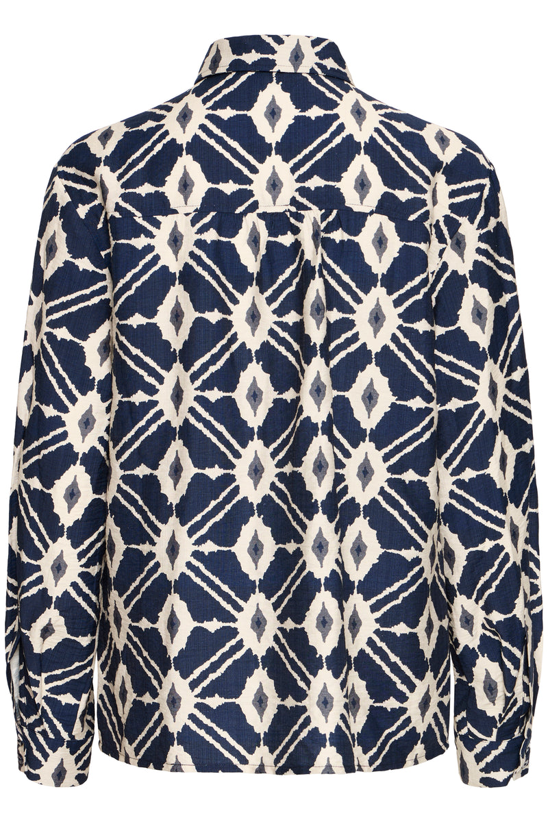 B Young - Ikaia Shirt in Navy and Cream