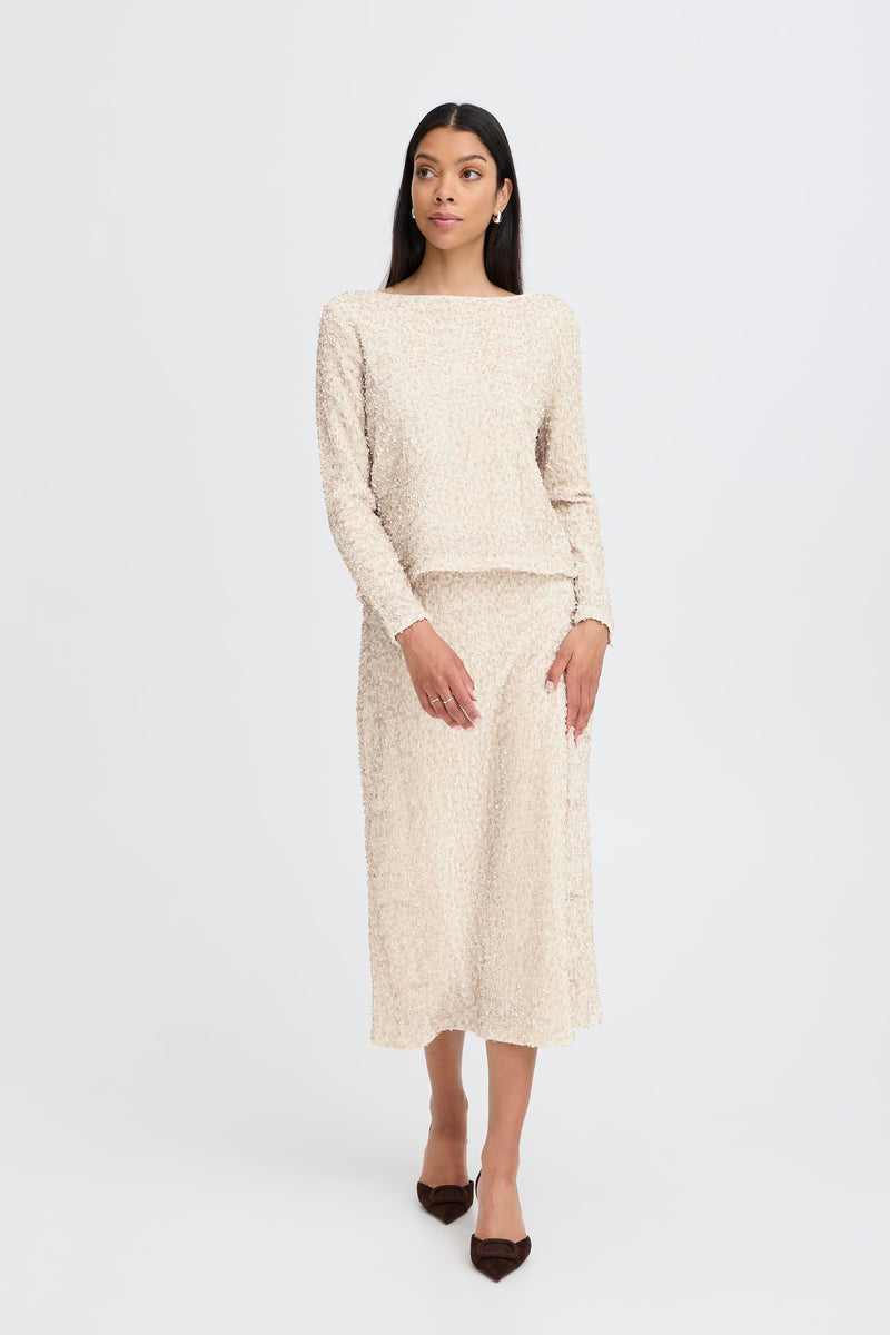 B Young - Pary Sequin Blouse in Cream