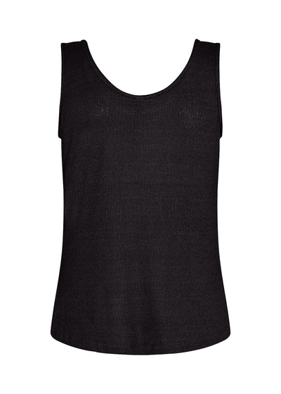 Soyaconcept - Textured Fine Knit Tank in Black