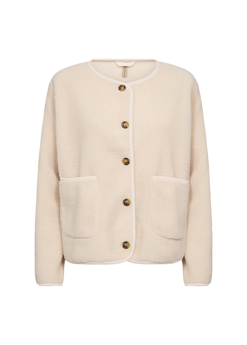 Soyaconcept - Onyx teddy jacket in cream