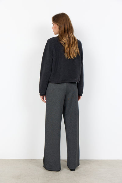 Soyaconcept - Onyx Long-sleeved Fleece Jacket in Gray or Cream