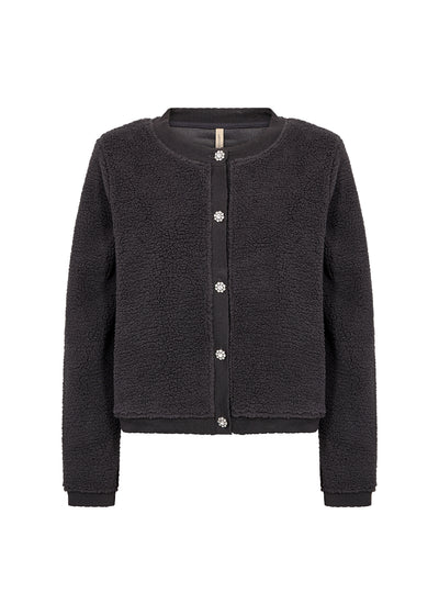Soyaconcept - Onyx Long-sleeved Fleece Jacket in Gray or Cream