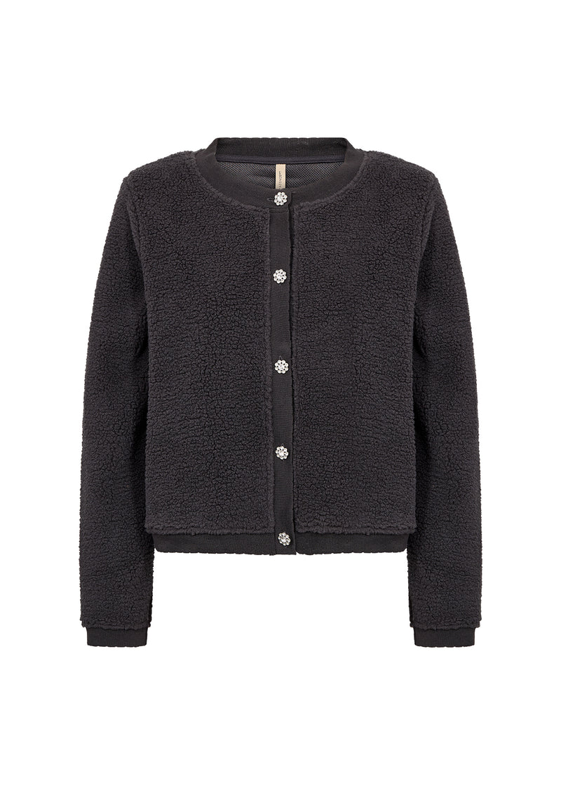 Soyaconcept - Onyx Long-sleeved Fleece Jacket in Gray or Cream