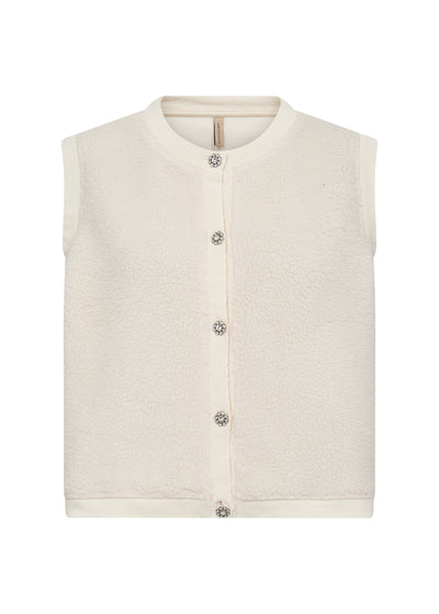 Soyaconcept - Onyx Waistcoat in Cream with Diamante