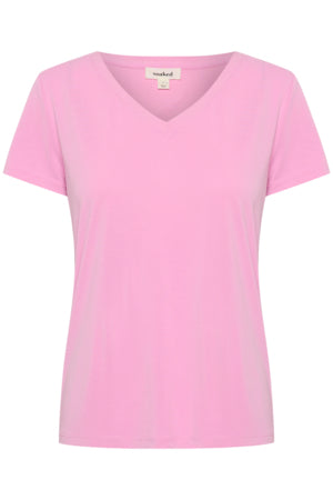 Soaked in Luxury - Columbine V-Neck Tshirt in Pastel Lavender