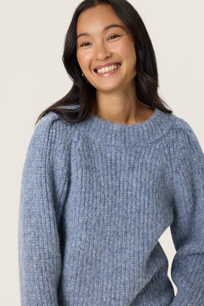 Soaked in Luxury - Pleoni Posh Chunky Blue Jumper