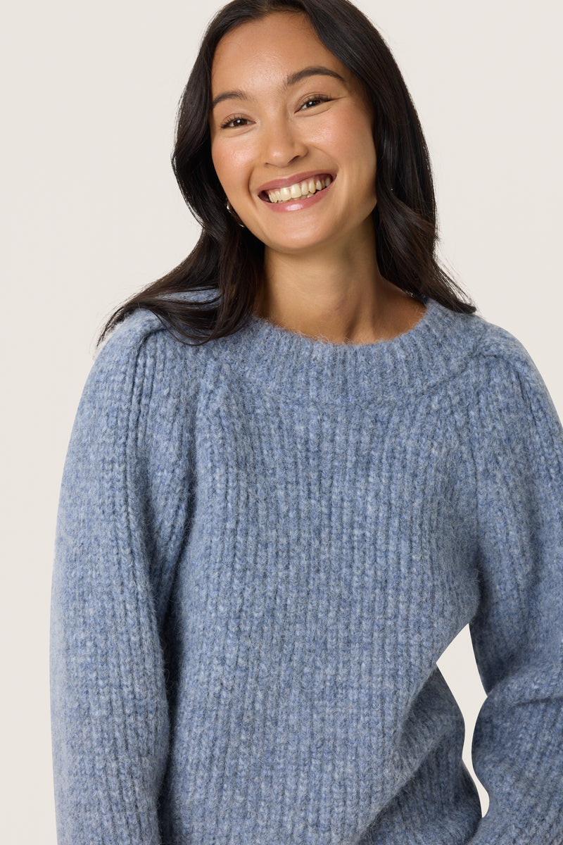 Soaked in Luxury - Pleoni Posh Chunky Blue Jumper