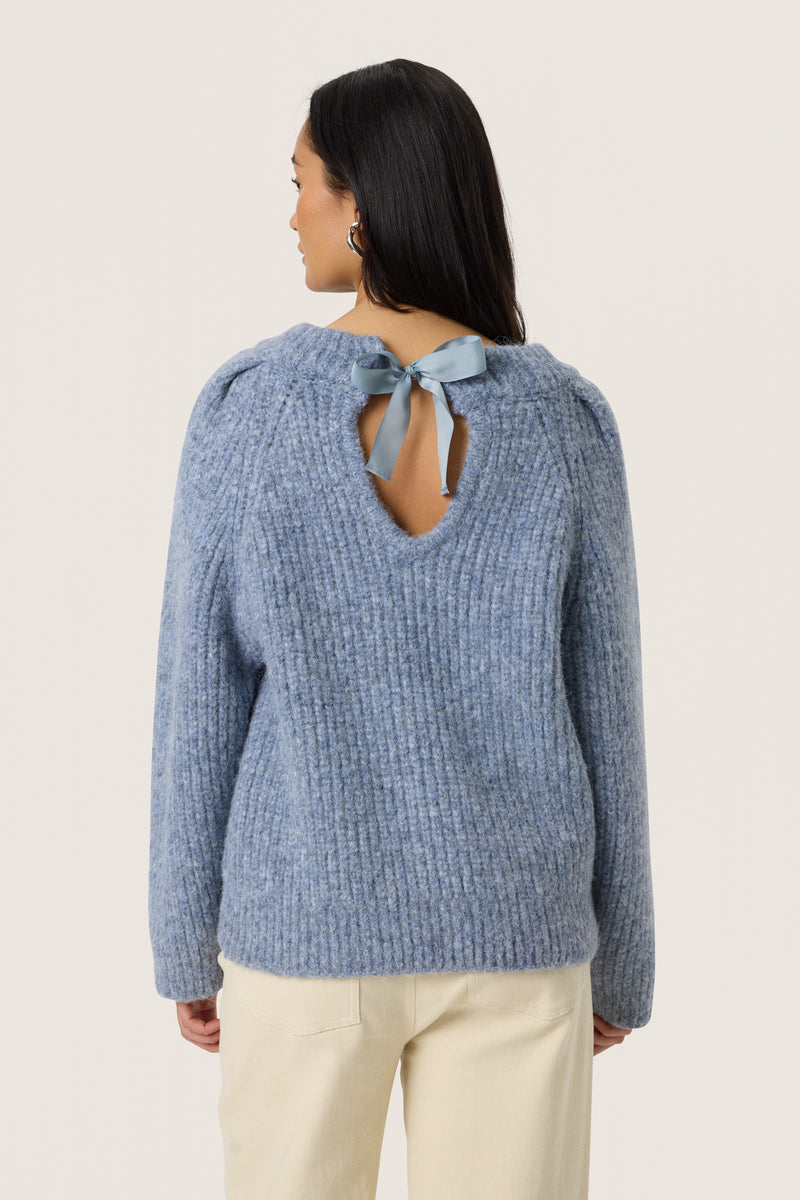 Soaked in Luxury - Pleoni Posh Chunky Blue Jumper