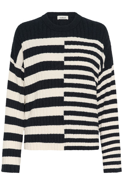 Soaked in Luxury - Zillia Navy/Cream Striped Jumper