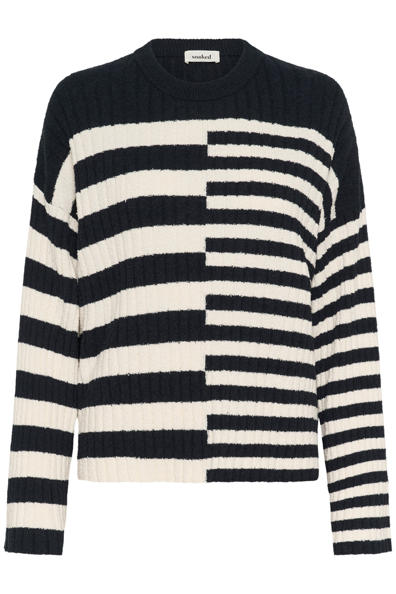 Soaked in Luxury - Zillia Navy/Cream Striped Jumper