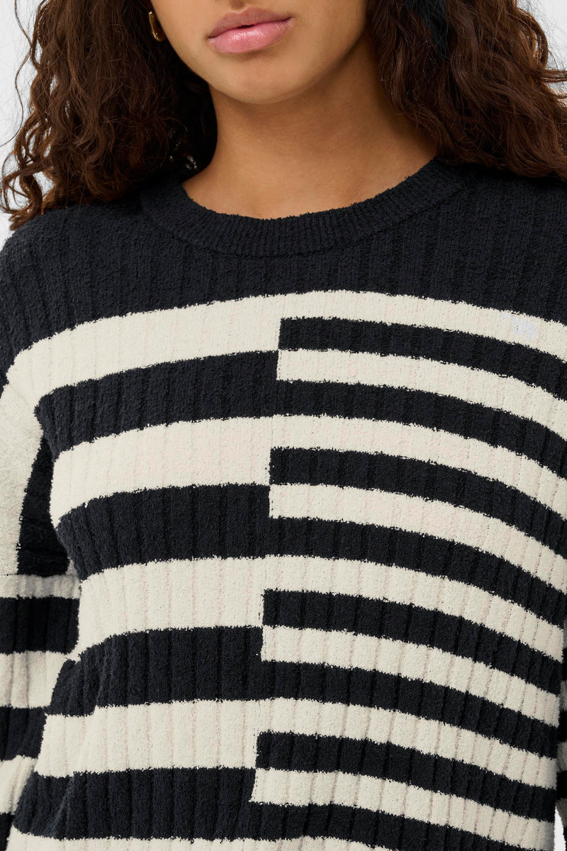 Soaked in Luxury - Zillia Navy/Cream Striped Jumper