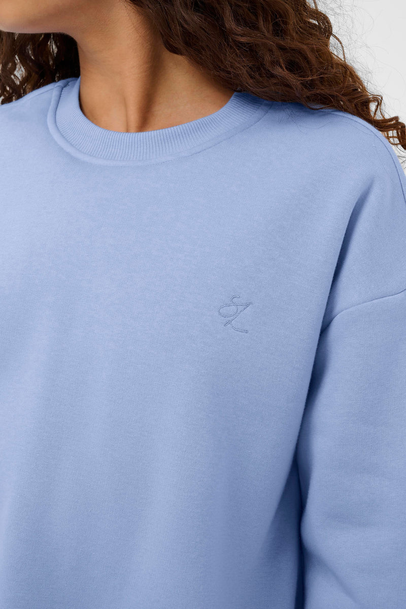 Soaked in Luxury - Rolanda Balloon Sweatshirt in Pale Blue