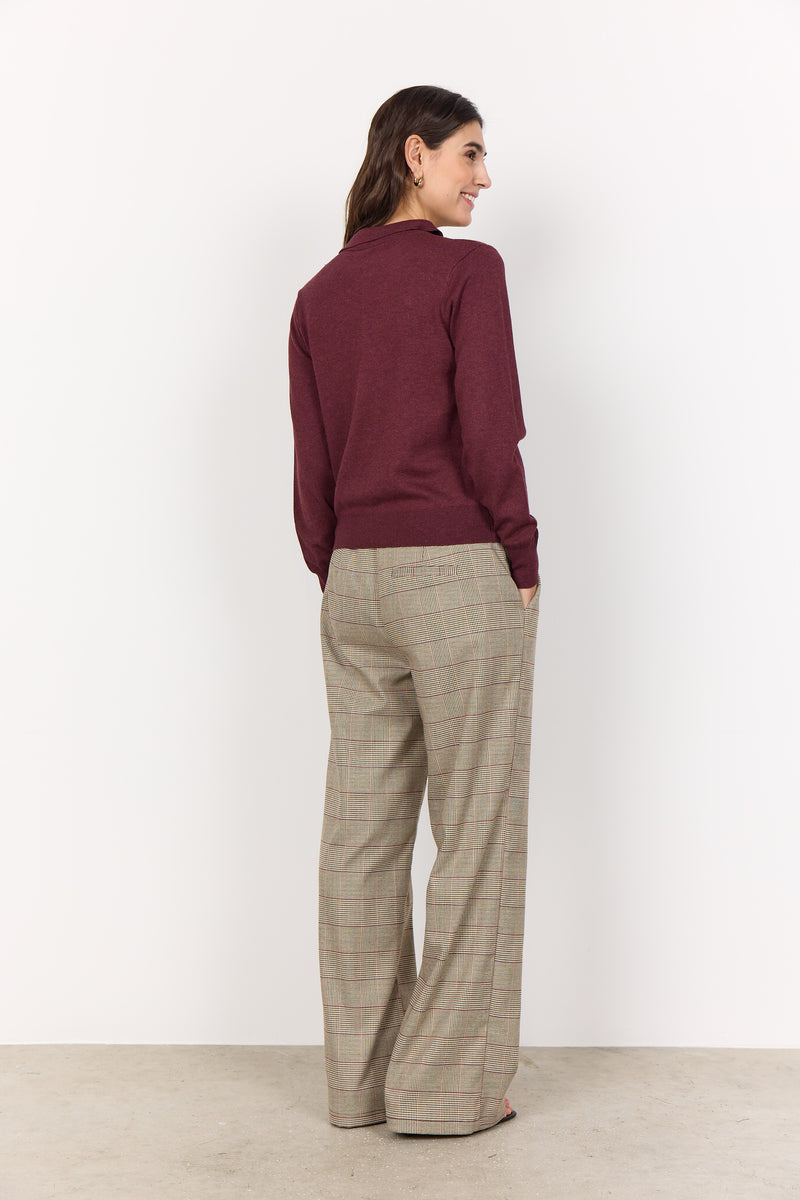 Soyaconcept - Dollie Burgundy Polo Long Sleeve Jumper