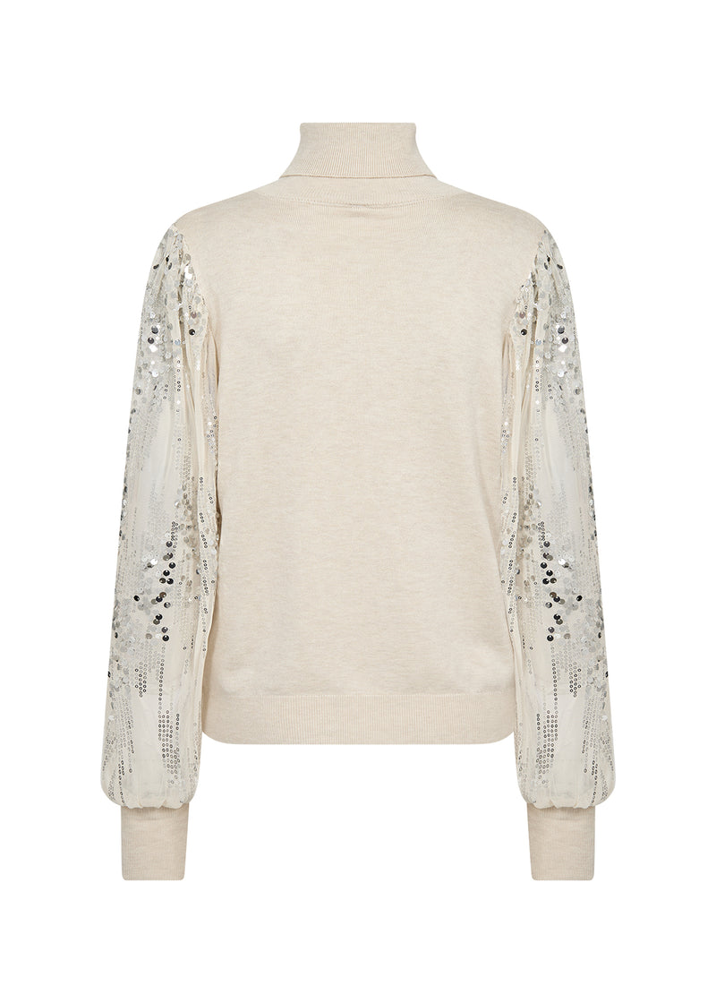 Soyaconcept - Dollie Top with Sequin Sleeves in Black